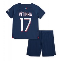 Paris Saint-Germain Vitinha Ferreira #17 Hemmatröja Barn 2023-24 Kortärmad (+ Korta byxor)
